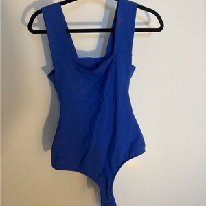 Free People Solid Royal Blue One-Piece Bodysuit